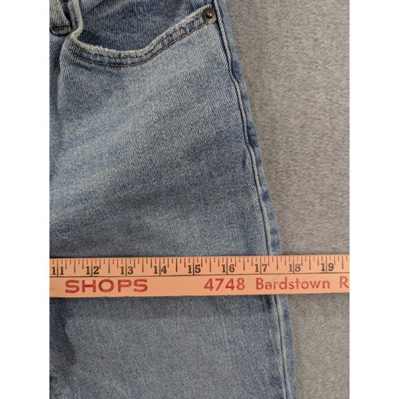 Abercrombie Fitch Jeans Womens Size 00 Blue The Mom High Rise Faded Whiskers Y2K - Picture 5 of 13